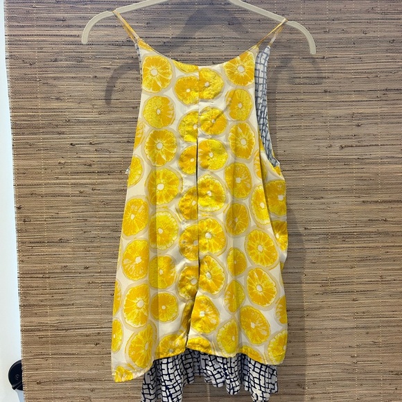Anthropologie Porridge Yellow Lemon Swing Top Women’s Medium - Picture 4 of 7